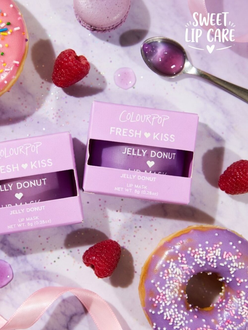 ColourPop Fresh Kiss Jelly Donut Lip Mask Set of 2 Duo NIB Sealed
